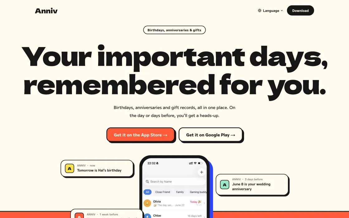 Anniv landing page