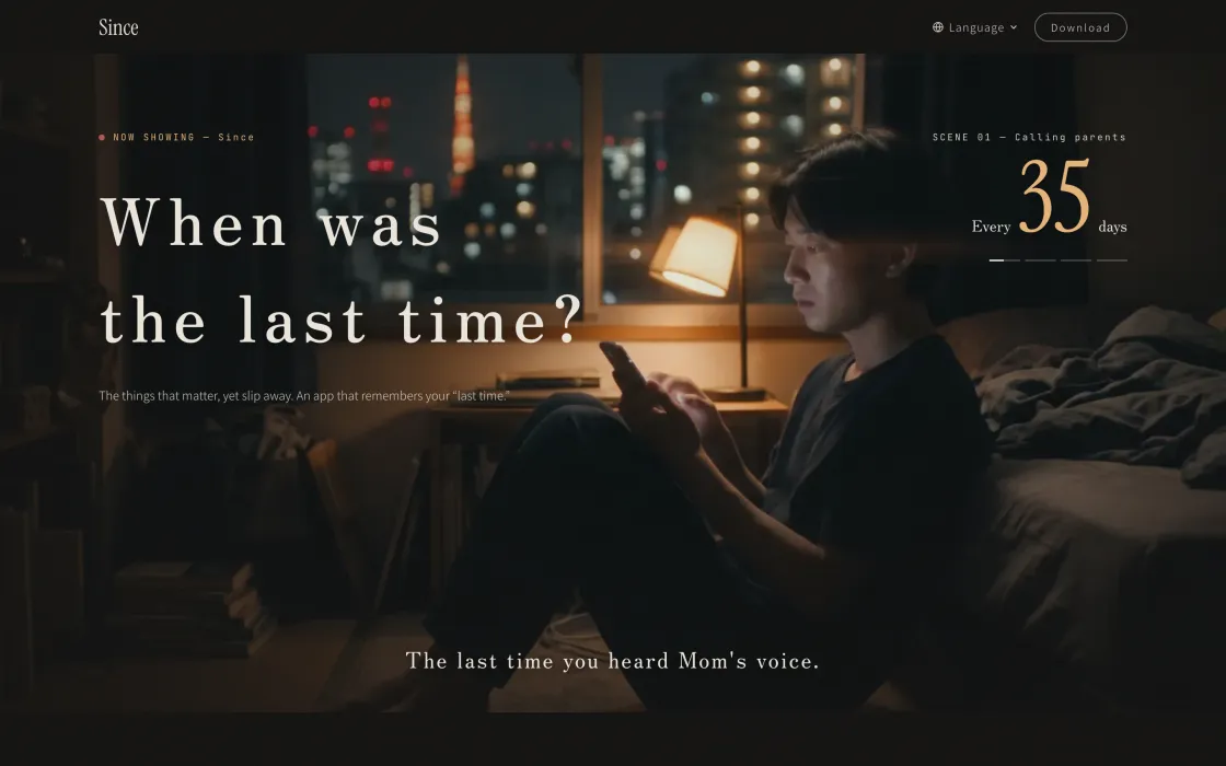 Since landing page